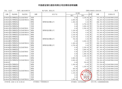 福建对公流水制作案例